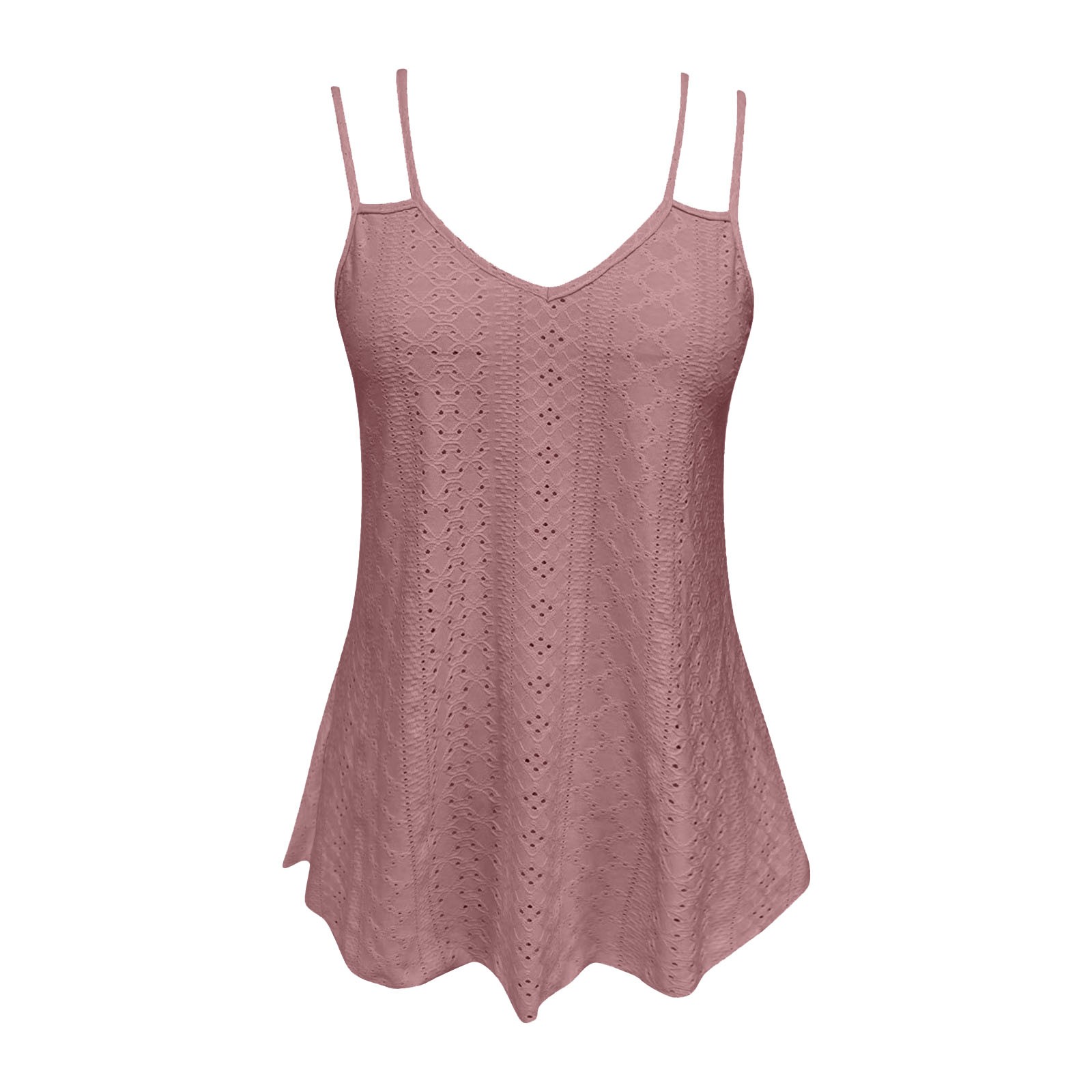 thumbnail image 4 of Top corto sin mangas estampado para mujer - Camiseta elegante con cuello redondo, 4 of 6